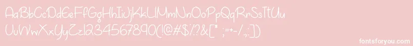 AprilFlowersOtf Font – White Fonts on Pink Background