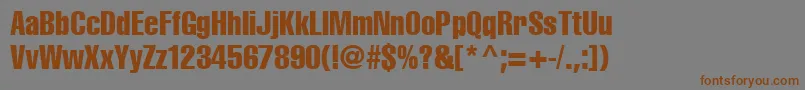 Cyrilliccompressed Font – Brown Fonts on Gray Background