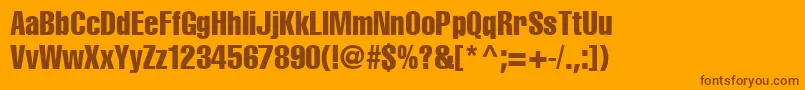 En savoir plus sur la police Cyrilliccompressed Police Cyrilliccompressed – polices brunes sur fond orange