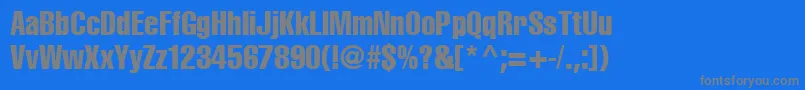 Cyrilliccompressed Font – Gray Fonts on Blue Background