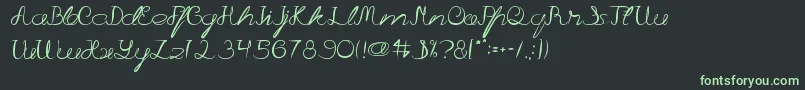Fonte Continue – fontes verdes em um fundo preto