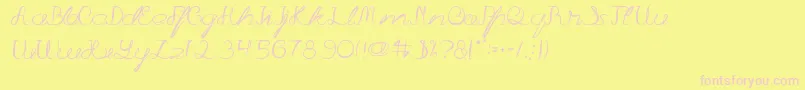 Continue Font – Pink Fonts on Yellow Background