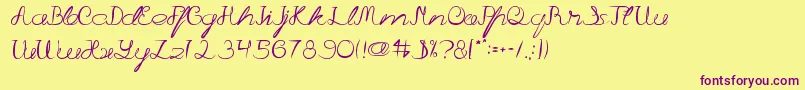 Шрифт Continue – фиолетовые шрифты на жёлтом фоне