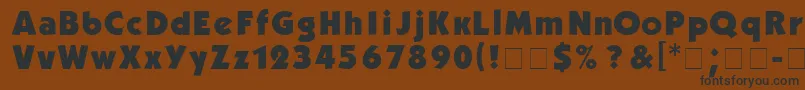 Kabelb Font – Black Fonts on Brown Background