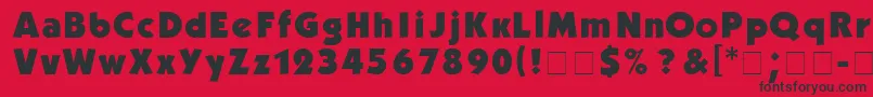 Kabelb Font – Black Fonts on Red Background