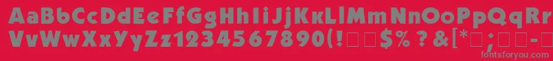 Kabelb Font – Gray Fonts on Red Background