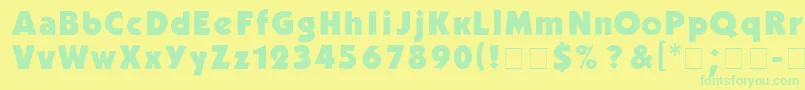 Kabelb Font – Green Fonts on Yellow Background