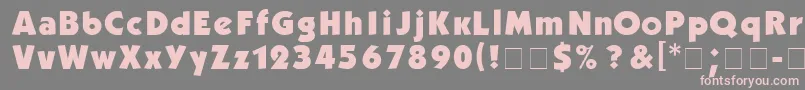 Kabelb Font – Pink Fonts on Gray Background