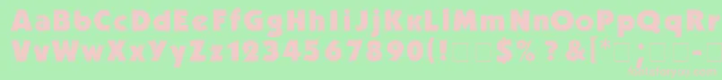 Kabelb Font – Pink Fonts on Green Background