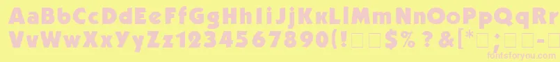 Kabelb Font – Pink Fonts on Yellow Background