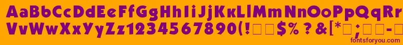 Kabelb Font – Purple Fonts on Orange Background