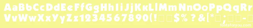 Kabelb Font – White Fonts on Yellow Background