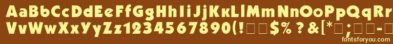 Kabelb Font – Yellow Fonts on Brown Background