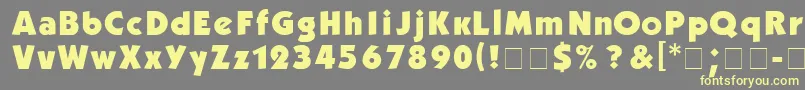 Kabelb Font – Yellow Fonts on Gray Background