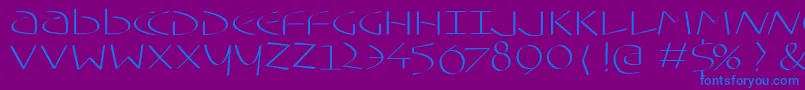 Шрифт Typoasisuncial – синие шрифты на фиолетовом фоне