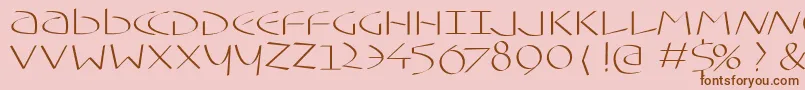 Typoasisuncial Font – Brown Fonts on Pink Background