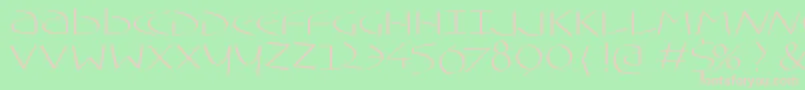 Typoasisuncial Font – Pink Fonts on Green Background