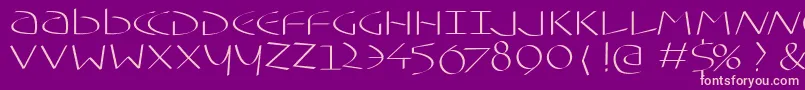 Typoasisuncial Font – Pink Fonts on Purple Background