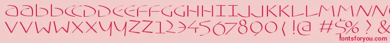 Typoasisuncial Font – Red Fonts on Pink Background