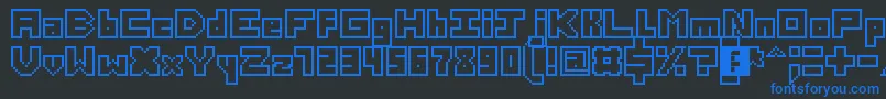 ThirteenPixelFonts Font – Blue Fonts on Black Background