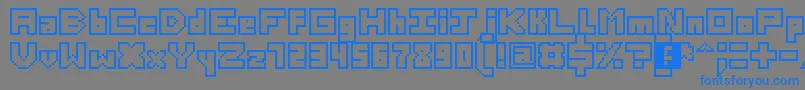 fuente ThirteenPixelFonts – Fuentes Azules Sobre Fondo Gris