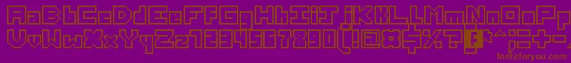 ThirteenPixelFonts Font – Brown Fonts on Purple Background