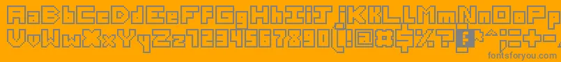 Police ThirteenPixelFonts – polices grises sur fond orange