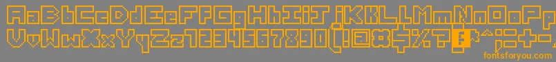 Czcionka ThirteenPixelFonts – pomarańczowe czcionki na szarym tle