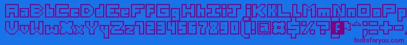 fuente ThirteenPixelFonts – Fuentes Moradas Sobre Fondo Azul