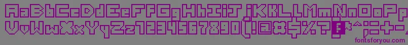 ThirteenPixelFonts Font – Purple Fonts on Gray Background