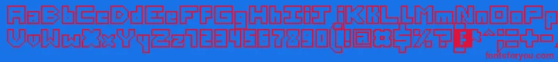 ThirteenPixelFonts Font – Red Fonts on Blue Background