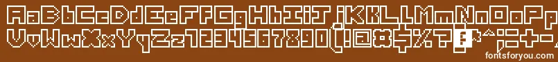 ThirteenPixelFonts Font – White Fonts on Brown Background