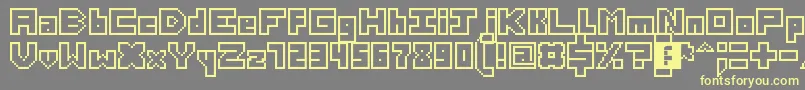 Police ThirteenPixelFonts – polices jaunes sur fond gris