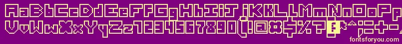 ThirteenPixelFonts Font – Yellow Fonts on Purple Background