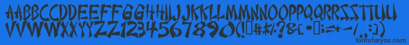 フォントChint – 黒い文字の青い背景