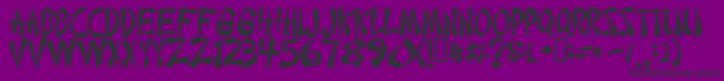 Police Chint – polices noires sur fond violet