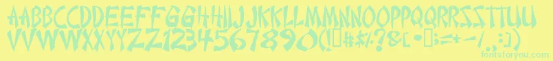 Chint Font – Green Fonts on Yellow Background