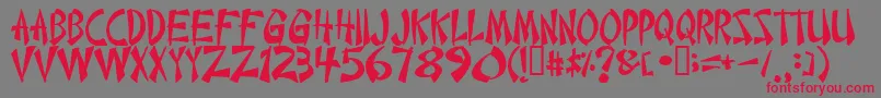 Chint Font – Red Fonts on Gray Background