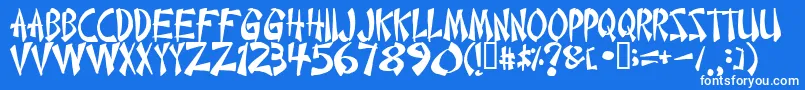 Chint Font – White Fonts on Blue Background