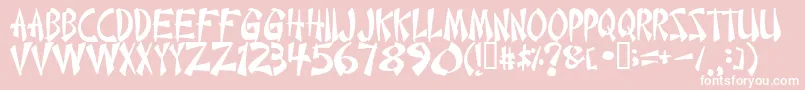 Шрифт Chint – белые шрифты на розовом фоне