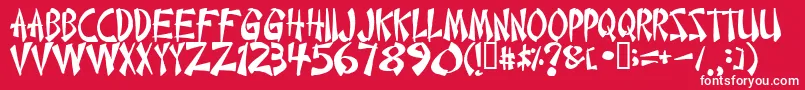 Chint Font – White Fonts on Red Background