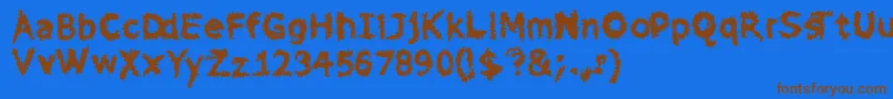 SewerSys Font – Brown Fonts on Blue Background