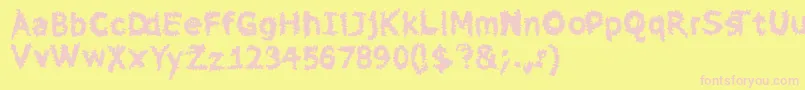 SewerSys Font – Pink Fonts on Yellow Background