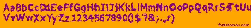 SewerSys Font – Purple Fonts on Orange Background