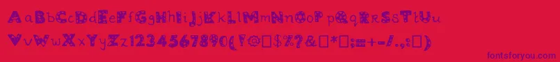 Ziggyzaggy Font – Purple Fonts on Red Background