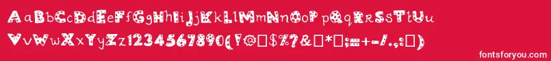 Ziggyzaggy Font – White Fonts on Red Background
