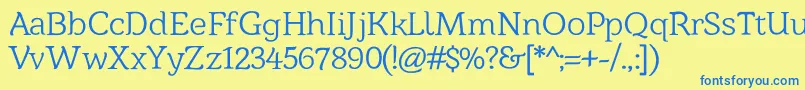 Barkentina1 Font – Blue Fonts on Yellow Background