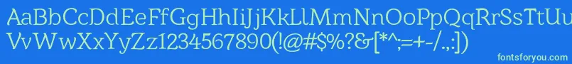 Barkentina1 Font – Green Fonts on Blue Background