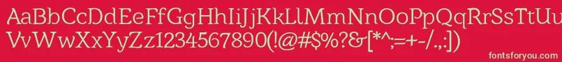 フォントBarkentina1 – 赤い背景に緑の文字