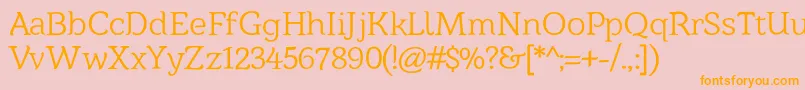 Barkentina1 Font – Orange Fonts on Pink Background